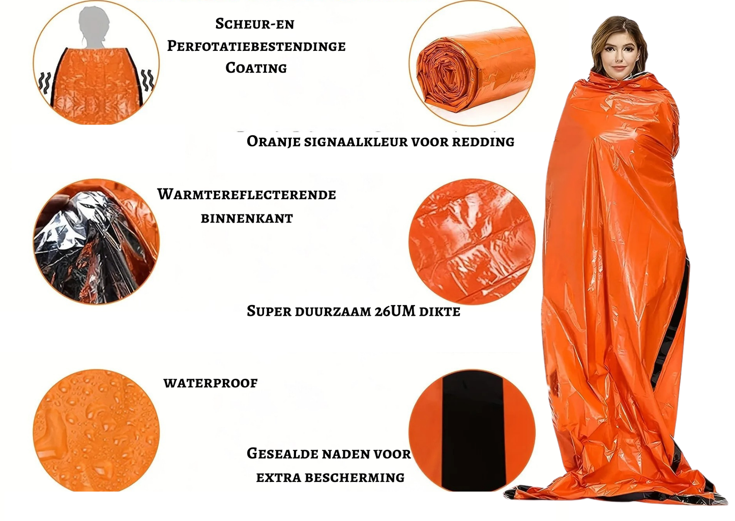 Overlevingsslaapzak – Ultralicht Thermisch Model voor Extreme Omstandigheden