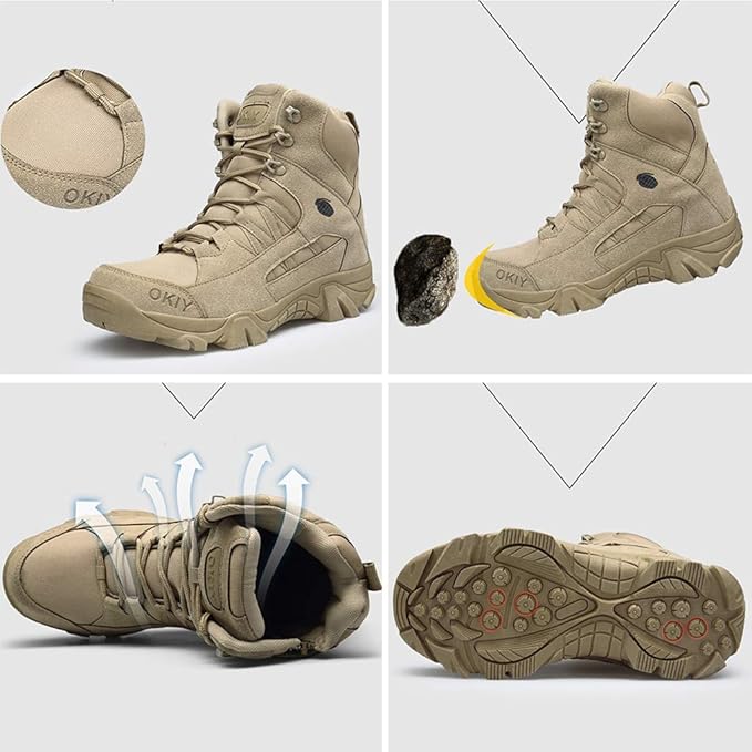 OKIY - High-Top Wandelschoenen – Militaire Training & Klim Outdoor Schoenen voor Heren