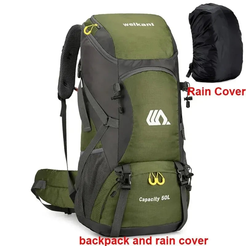 Reistas Rugzak 50 L – Water-bestendige Hiking & Camping Backpack voor Mannen en Vrouwen