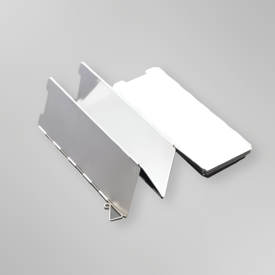 Opvouwbaar Windscherm 8-9 Panelen – Lichtgewicht Aluminium Campinglek voor Kookstel