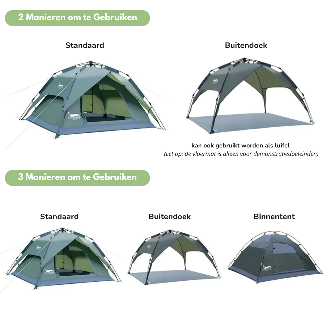 3-Persoons Outdoor Tent – Lichtgewicht & Waterdicht – Alle Seizoenen