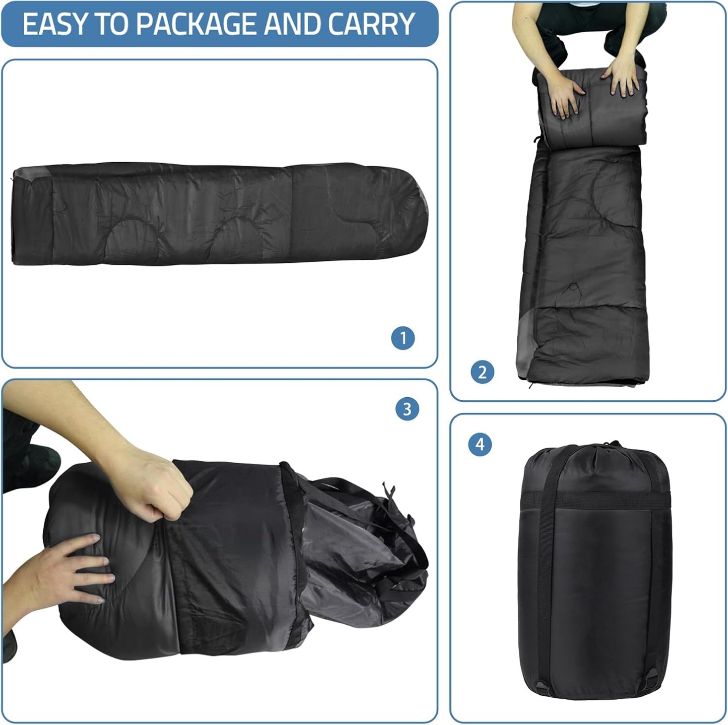 Slaapzak 220 × 80 cm – 1 kg Lichtgewicht 2-in-1 Dekenslaapzak voor Lente, Zomer en Herfst