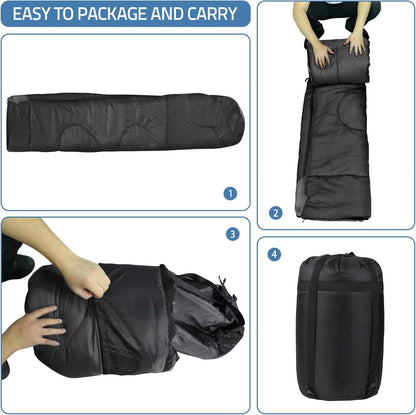 Slaapzak 220 × 80 cm – 1 kg Lichtgewicht 2-in-1 Dekenslaapzak voor Lente, Zomer en Herfst