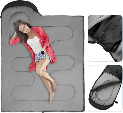 Slaapzak 220 × 80 cm – 1 kg Lichtgewicht 2-in-1 Dekenslaapzak voor Lente, Zomer en Herfst