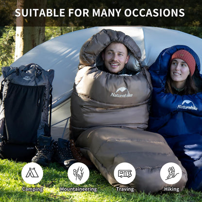 Naturehike Katoenen “Sarcofaag” 4-Seizoen Slaapzak – Ultracompact, Waterdicht, Voor Volwassenen & Kinderen