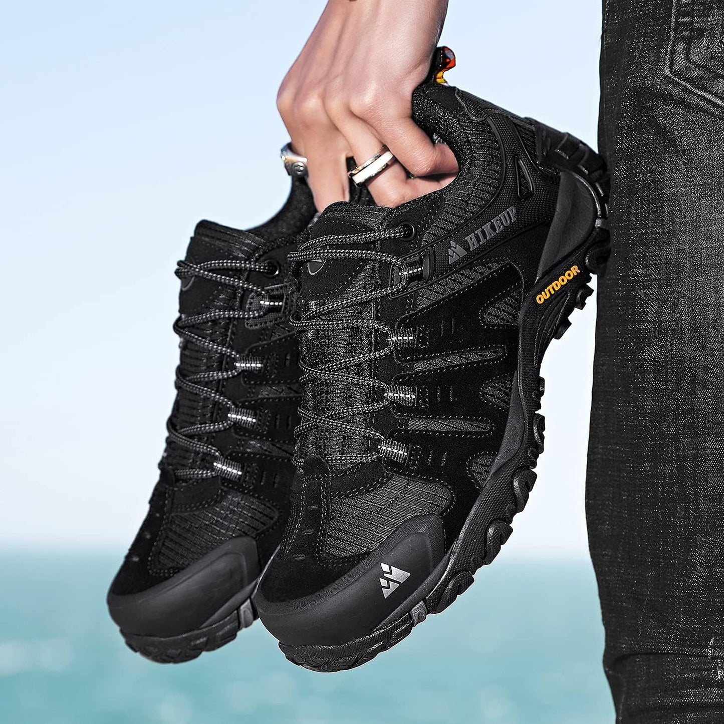 Ademende Lage Outdoor Wandelschoenen voor Heren – Lichtgewicht Trekking & Trail