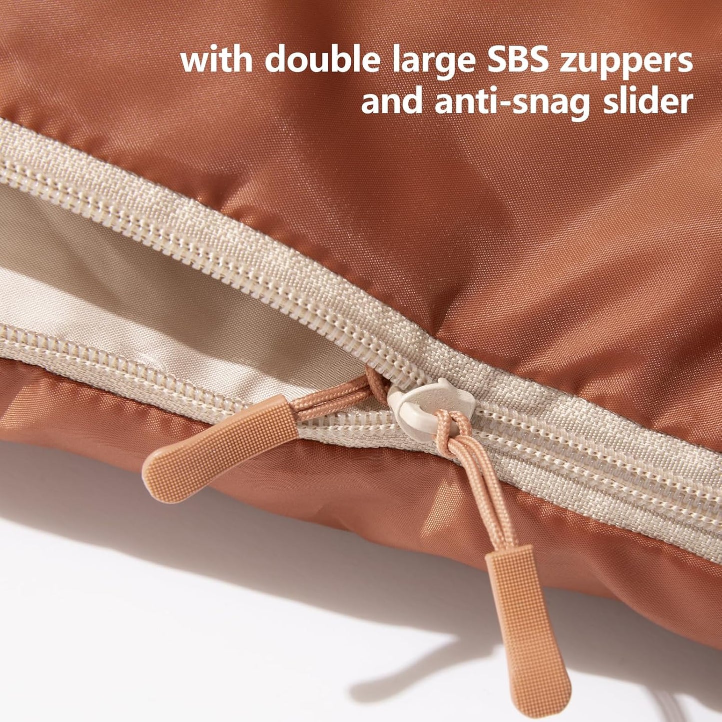 BISINNA XXL Slaapzak – Plus-Size 3/4-Seizoen Waterdicht Lichtgewicht voor Grote & Lange Volwassenen