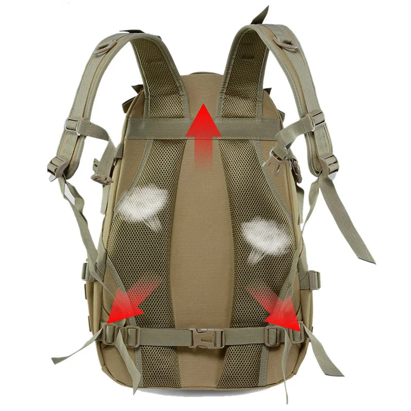 Military Rugzak 40 L – MOLLE Rugzak voor Outdoor, Hiking & Vis-Expedities