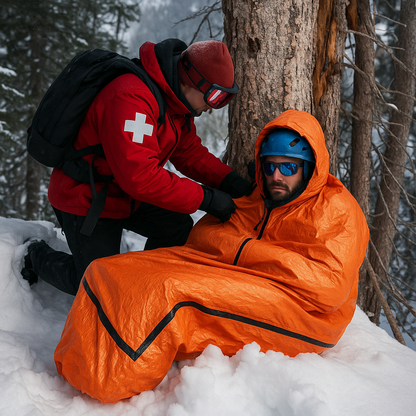 Nood­slaapzak 1-Persoons – Ultralicht 180 g Warmtereflecterend & Waterdicht Survival Model