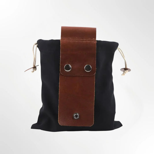 Leren Foraging Tas – Bushcraft Heuptas voor Wildplukken en Outdoor Gebruik