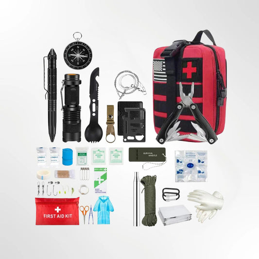 SafeReady First Aid & Survival Kit – 45-Piece Emergency and Outdoor Set
