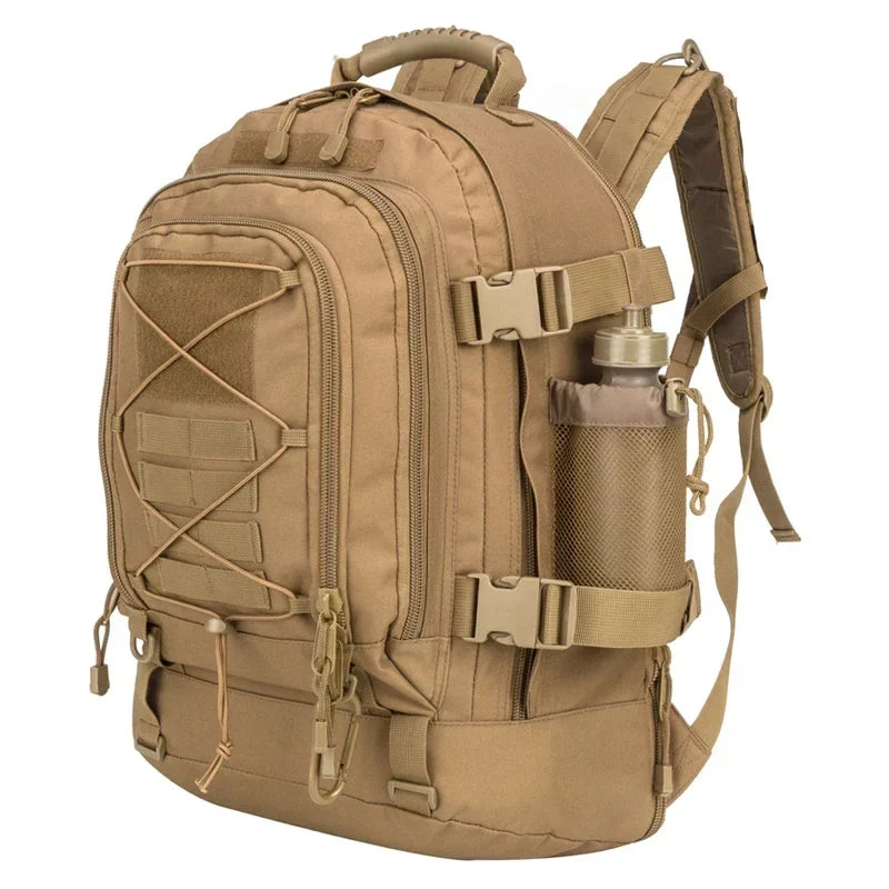 LQARMY Military Tactical Rugzak 60 L – MOLLE Systeem, Duurzaam & Geschikt voor Outdoor Hiking Kamperen