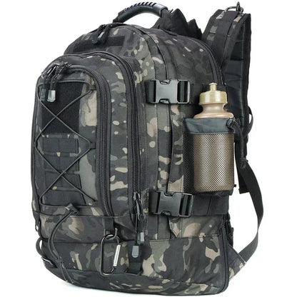 LQARMY Military Tactical Rugzak 60 L – MOLLE Systeem, Duurzaam & Geschikt voor Outdoor Hiking Kamperen