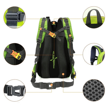 Waterdichte Travel Rugzak 40 L – Laptop & Hiking Daypack voor Mannen en Vrouwen