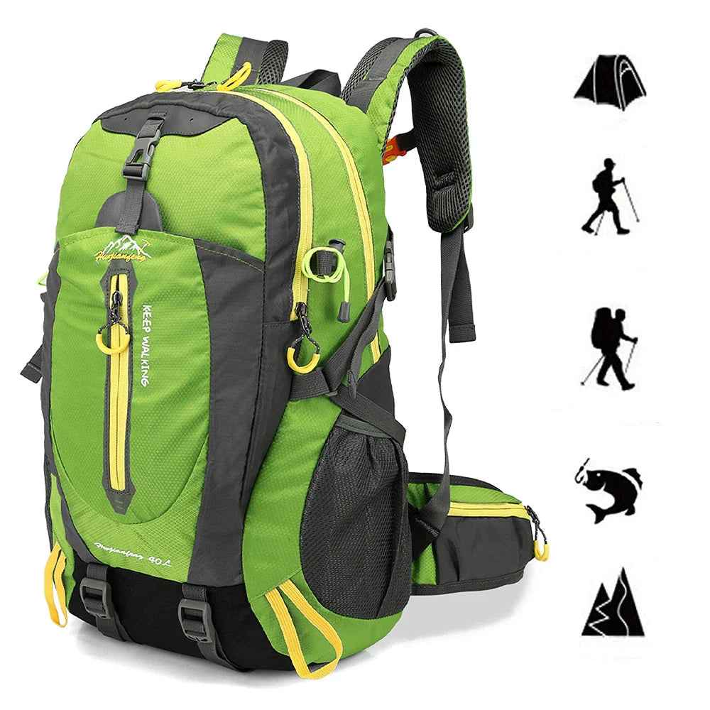 Waterdichte Travel Rugzak 40 L – Laptop & Hiking Daypack voor Mannen en Vrouwen