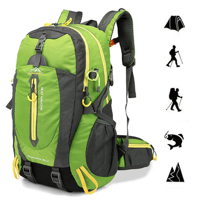 Waterdichte Travel Rugzak 40 L – Laptop & Hiking Daypack voor Mannen en Vrouwen