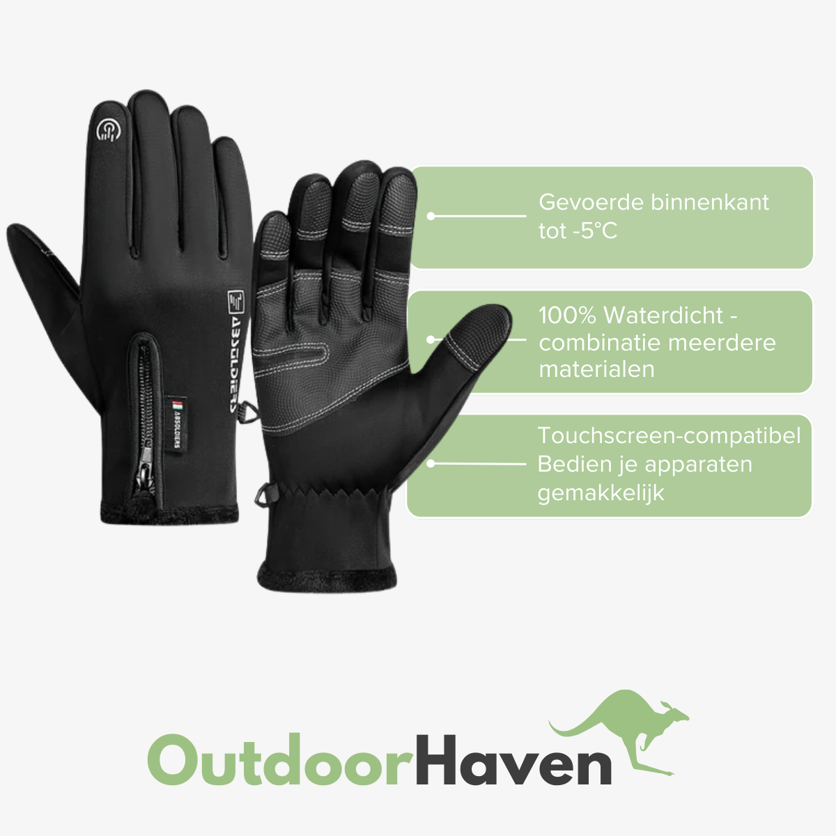 #1 Waterdichte Winterhandschoenen - Touchscreen Bediening - Gevoerd