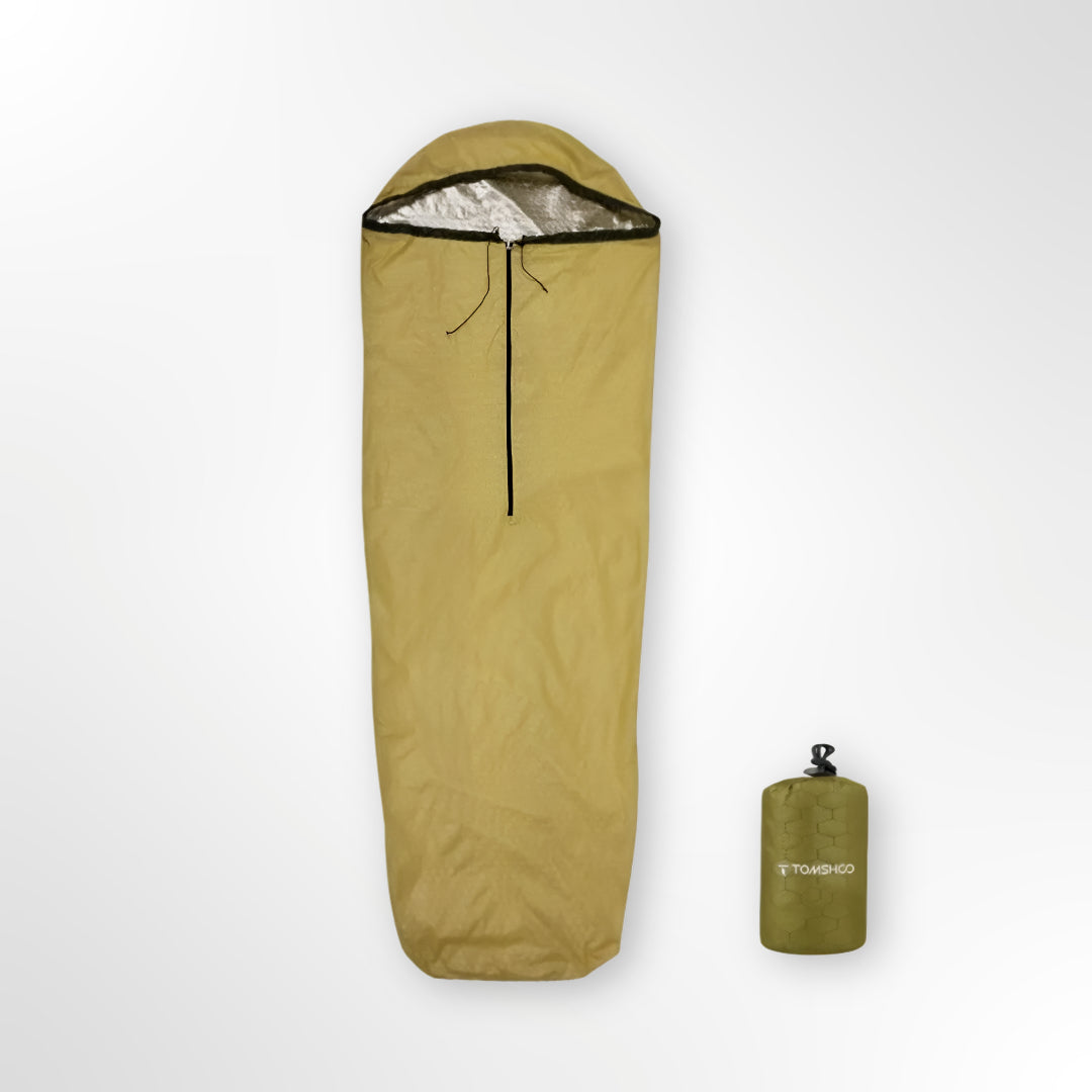 Nood­slaapzak 1-Persoons – Ultralicht 180 g Warmtereflecterend & Waterdicht Survival Model