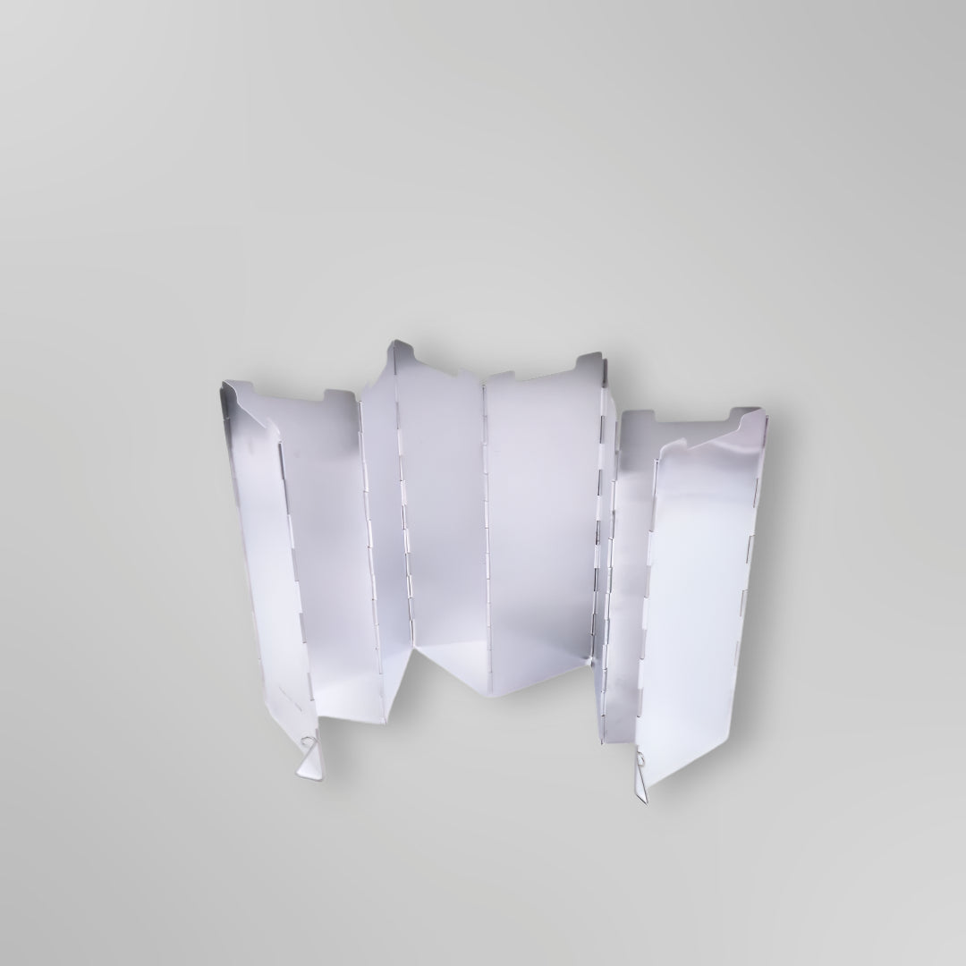 Opvouwbaar Windscherm 8-9 Panelen – Lichtgewicht Aluminium Campinglek voor Kookstel