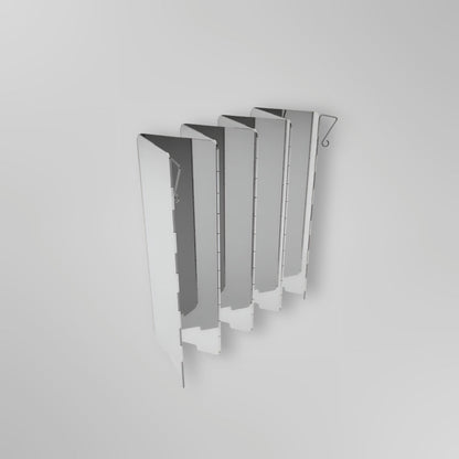 Opvouwbaar Windscherm 8-9 Panelen – Lichtgewicht Aluminium Campinglek voor Kookstel